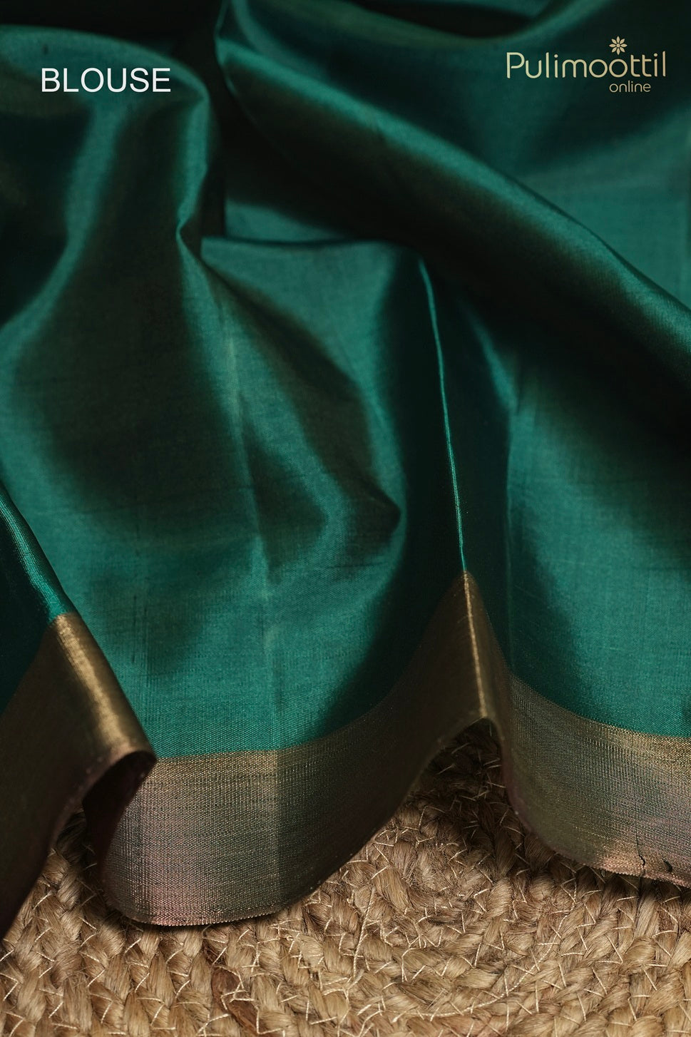 Dark Peacock Green Colour Kanchipuram Soft Silk Saree