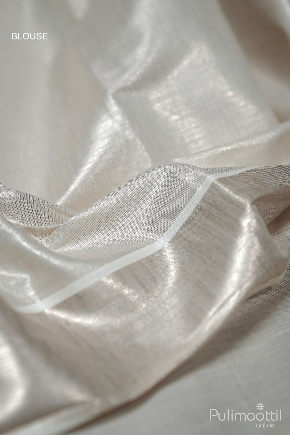 Kerala Silver Tissue Printed Set Saree.