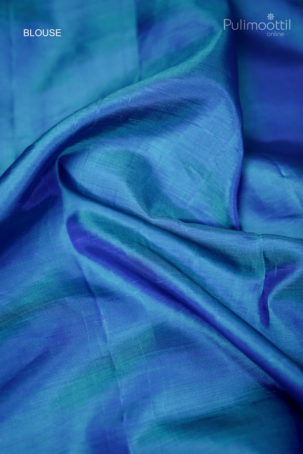 Dark Peacock Blue Colour Kanchipuram Designer Saree