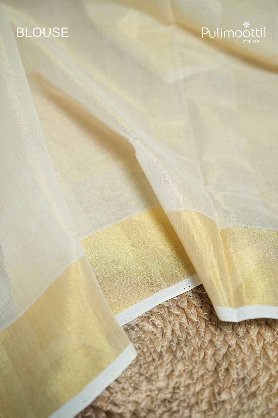 Kerala Traditional Golden Tissue Handloom Set Saree