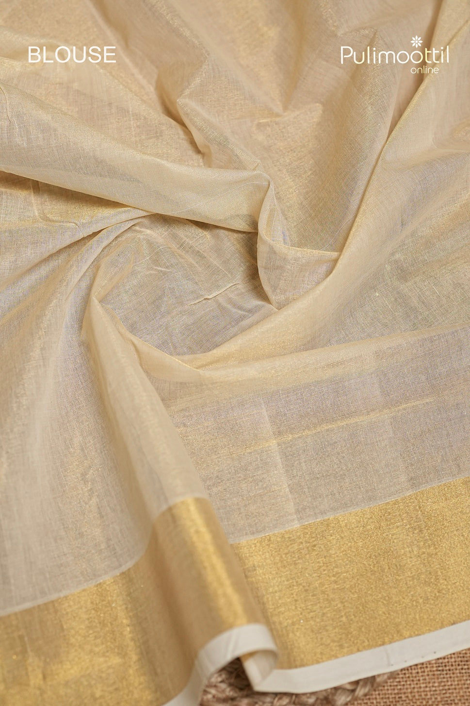 Kerala Traditional Golden Tissue Handloom Set Saree
