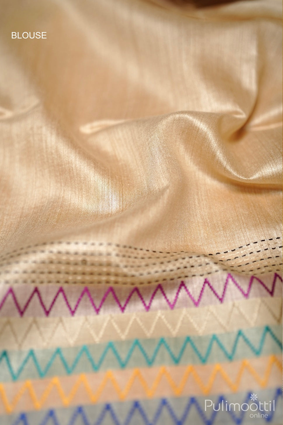 Mustard Yellow Tussar Silk Saree.