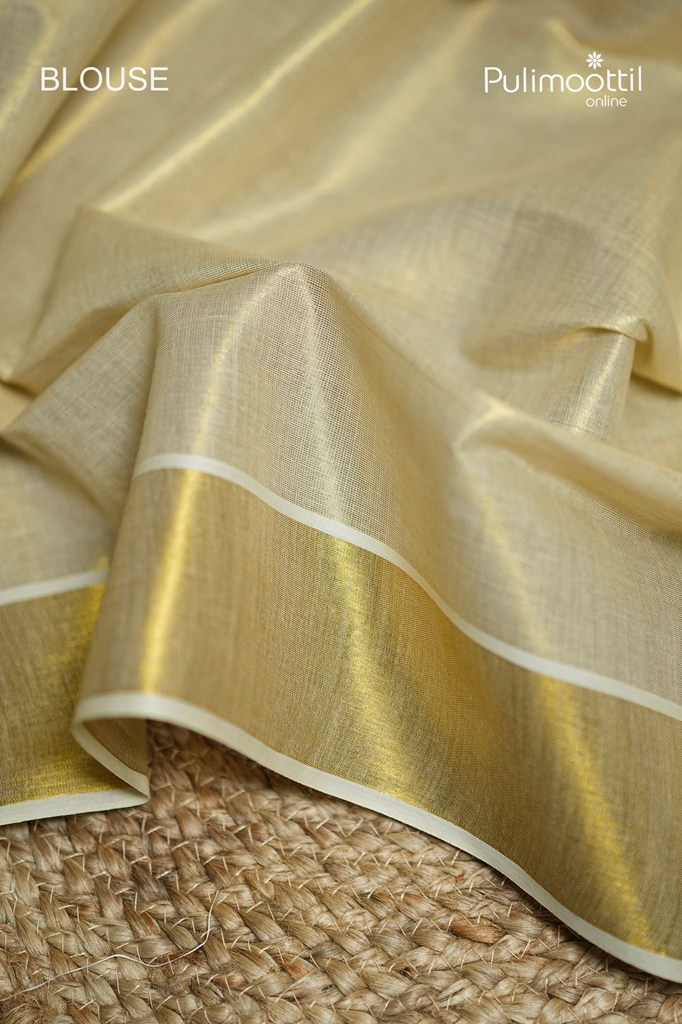 Kerala Traditional Golden Tissue Set Saree