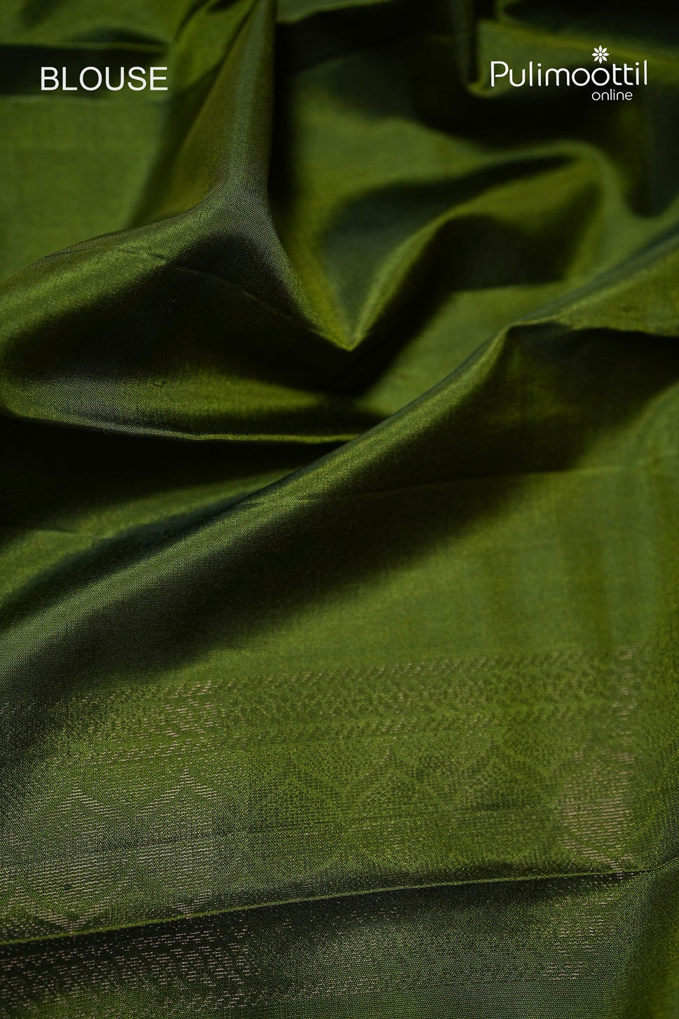 Olive Green Colour Kanchipuram Soft Silk Saree
