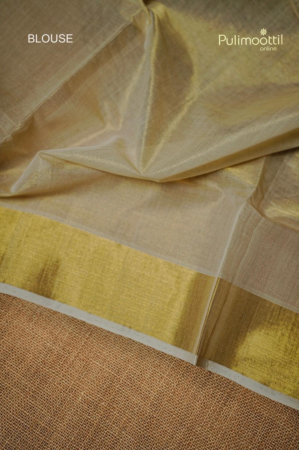 Kerala Traditional Golden Tissue Handloom Set Saree