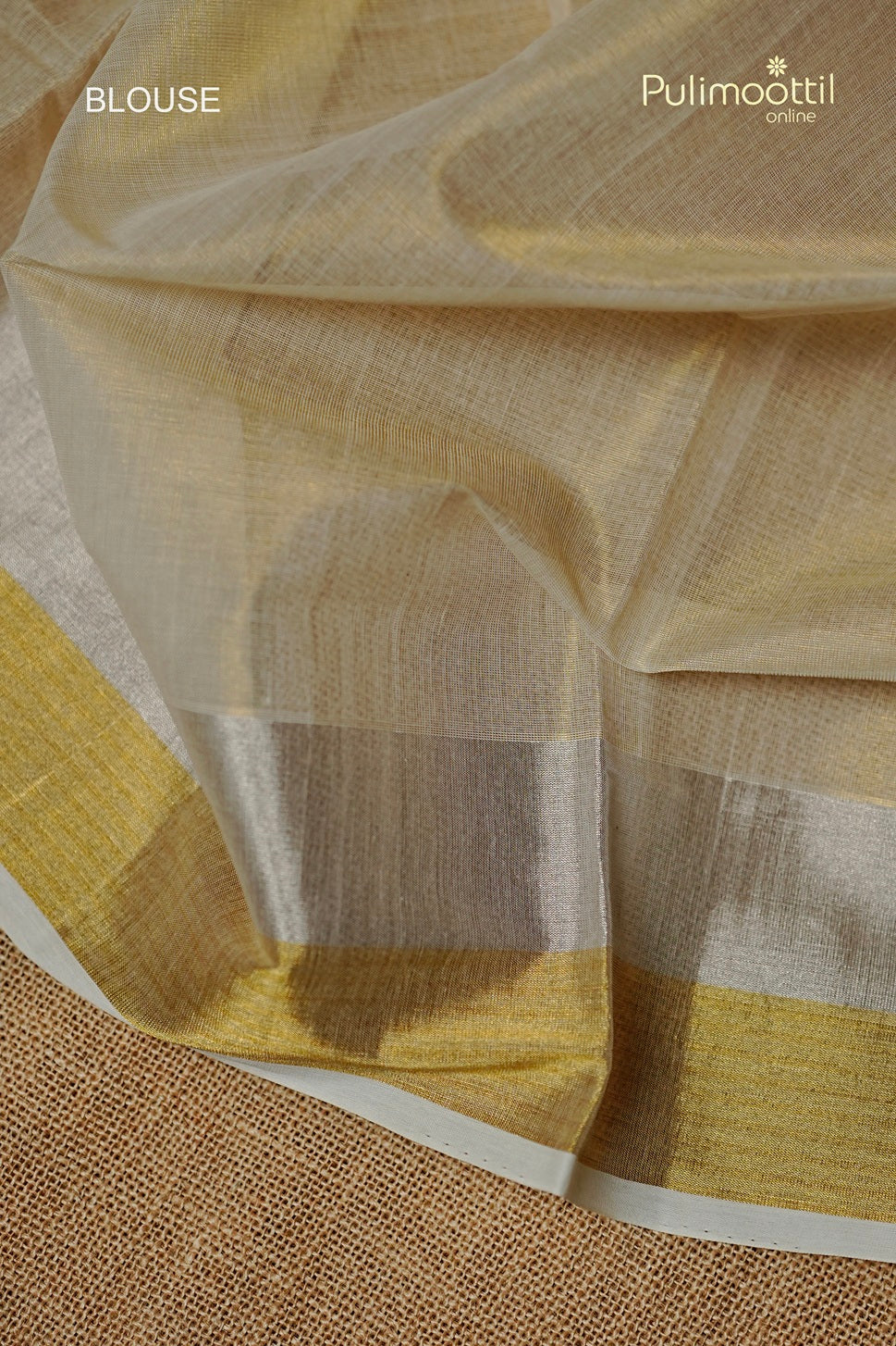 Kerala Traditional Golden Tissue Handloom Set Saree