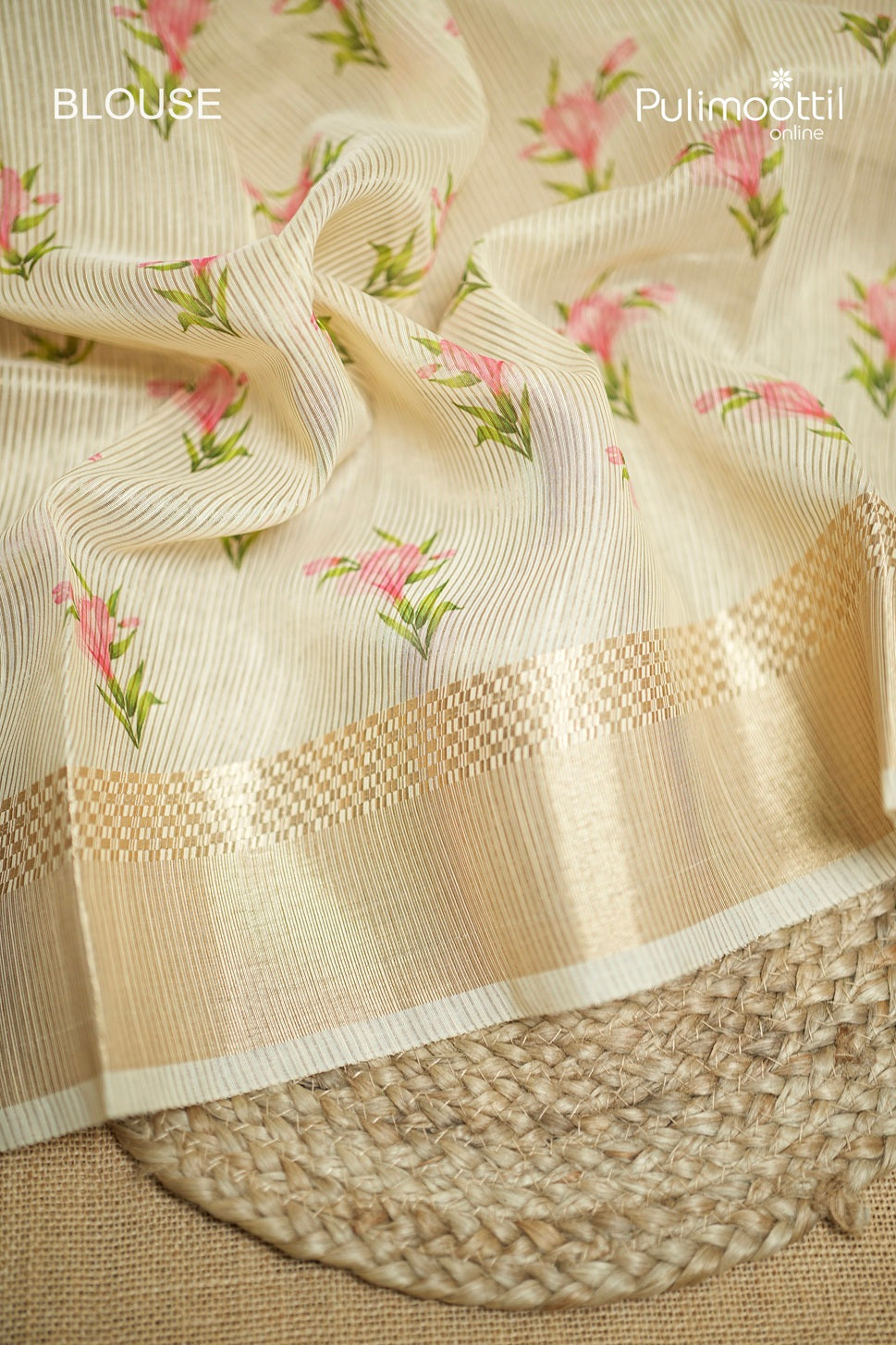 Offwhite Colour Golden Tissue Traditional Fancy Saree