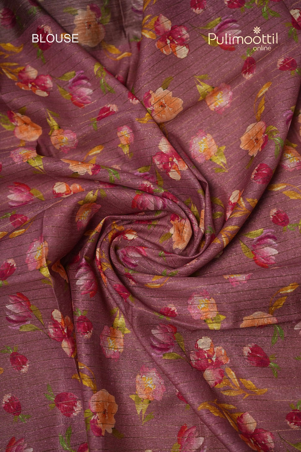 Onion Colour Jute Silk Saree