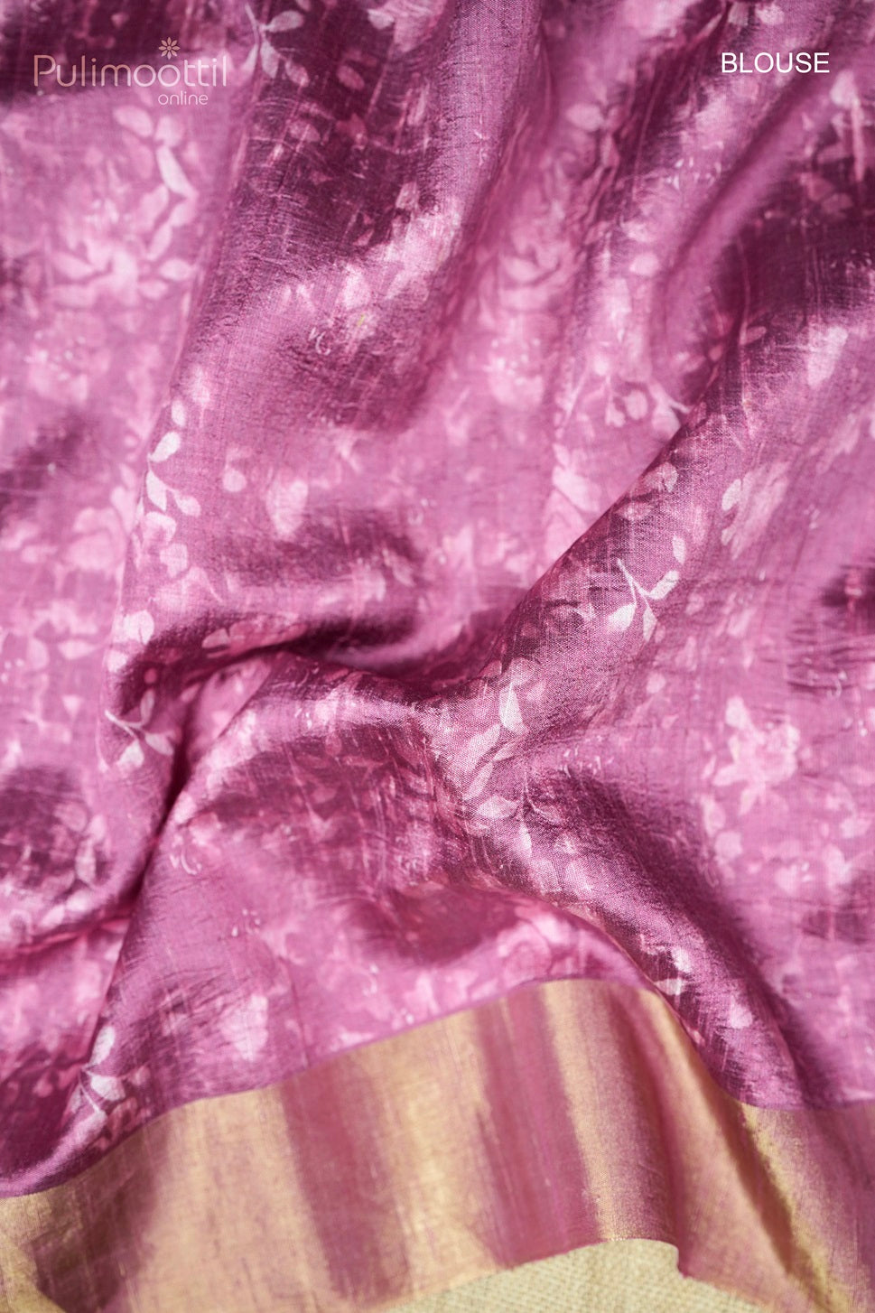 Onion Pink Colour Jute Silk Saree