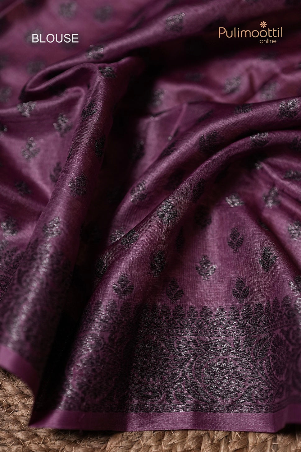 Onion Colour Tussar Silk Saree
