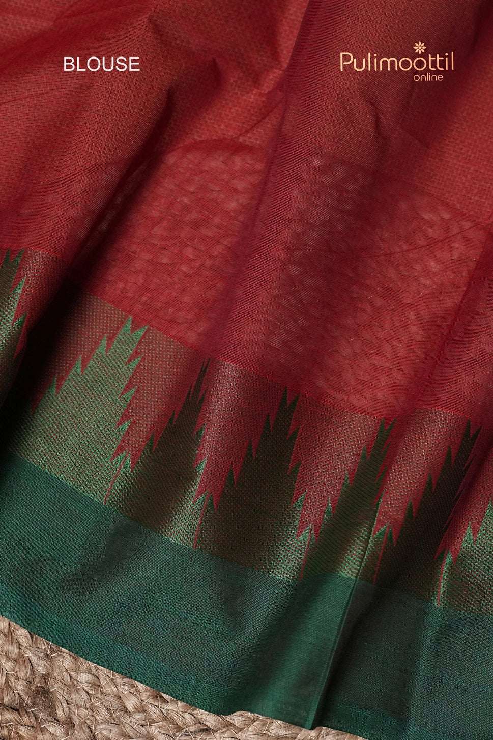 Maroon Colour Kalyani Cotton Saree