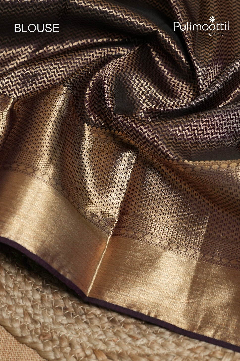 Dark Purple Kanchipuram Brocade Wedding Saree