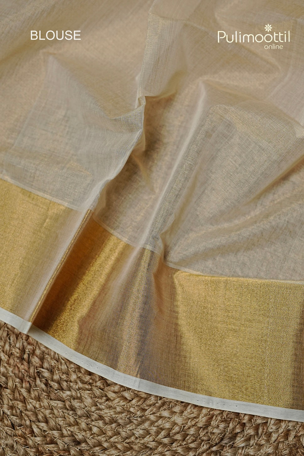 Kerala Traditional Golden Tissue Handloom Set Saree