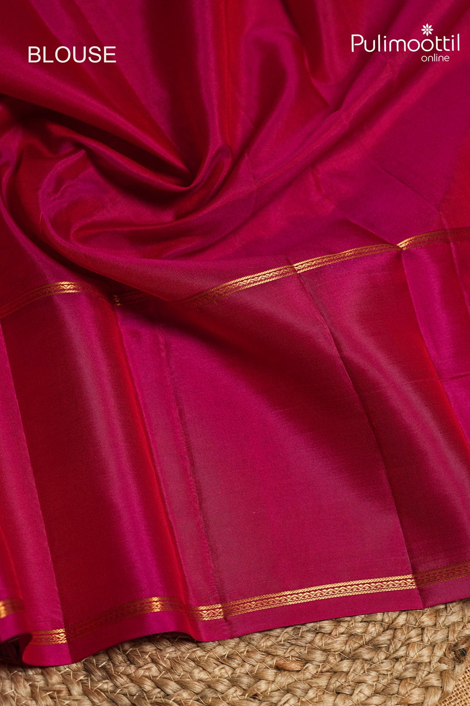 Dark Orange Colour Kanchipuram Soft Silk Saree