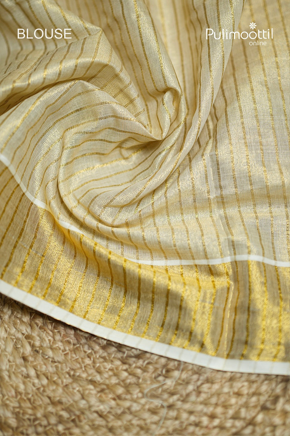 Kerala Traditional Golden Tissue Set Saree
