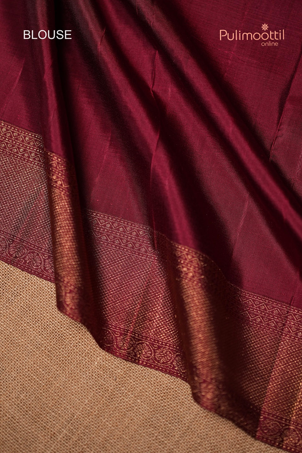 Maroon Colour Kanchipuram Brocade Wedding Saree