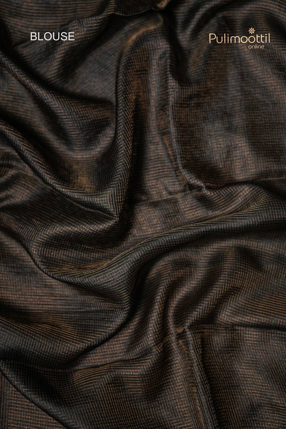 Black Colour Tussar Silk Saree