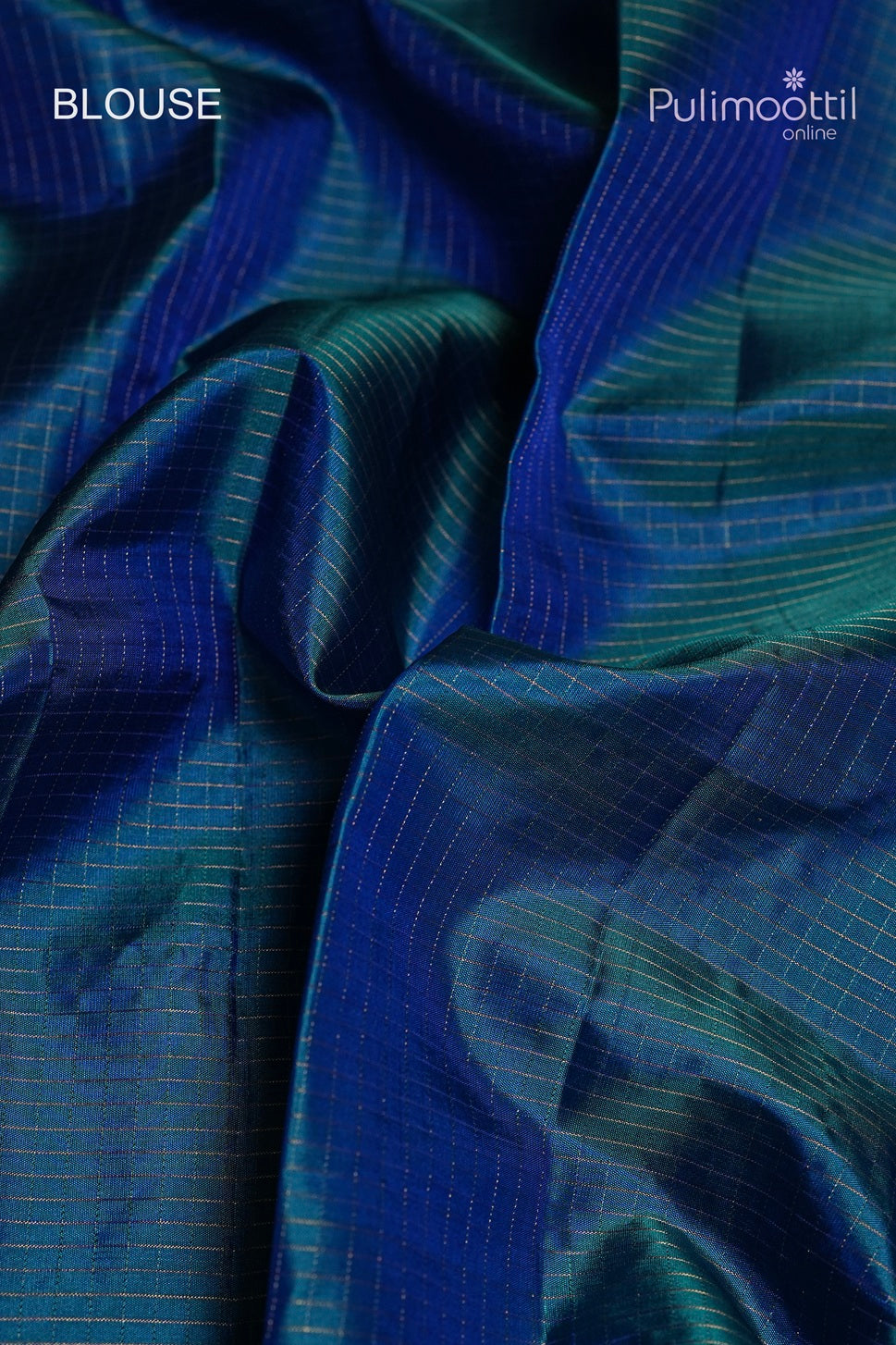 Peacock Blue Colour Kanchipuram Soft Silk Saree