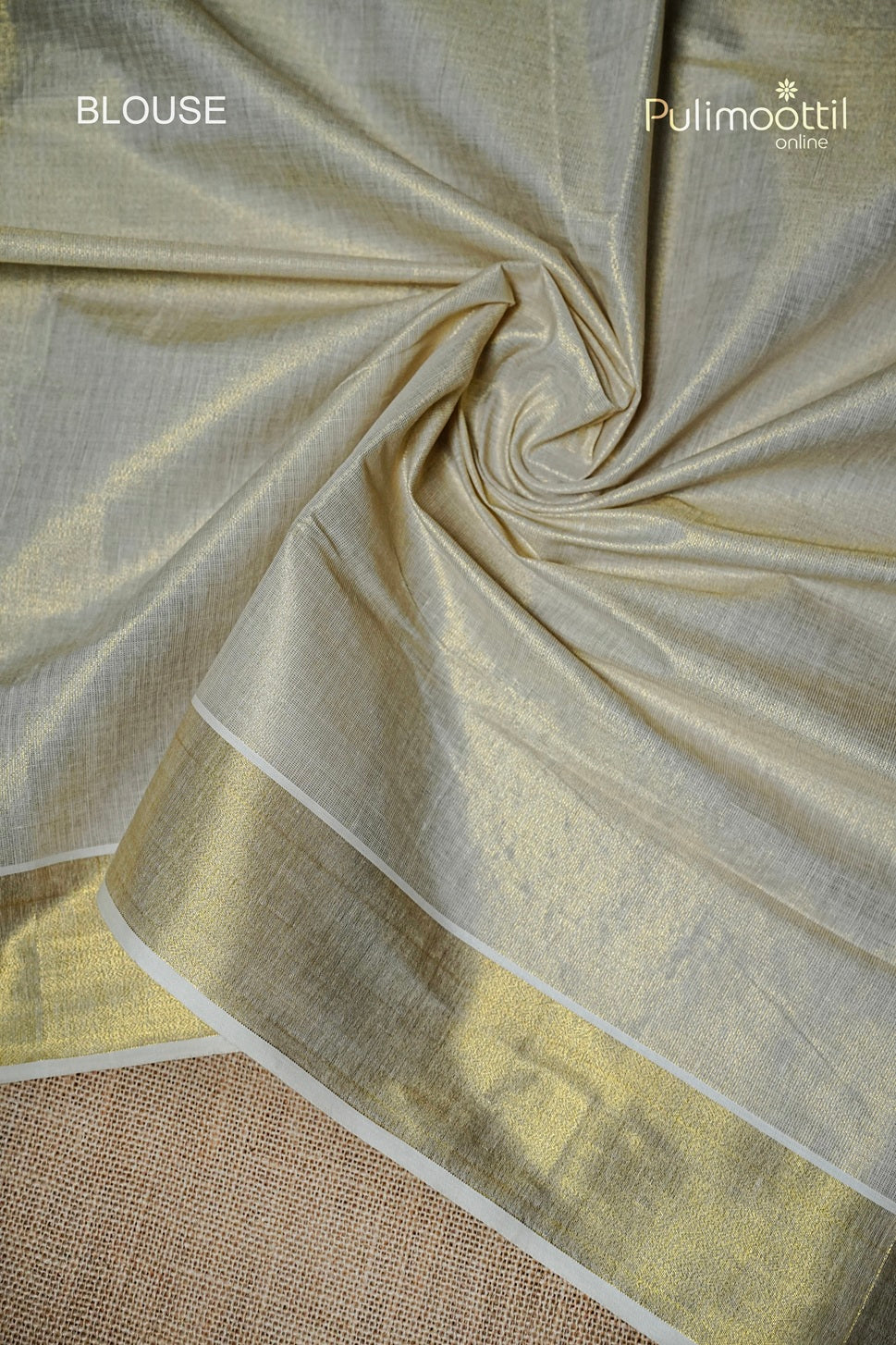 Kerala Traditional Golden Tissue Set Saree