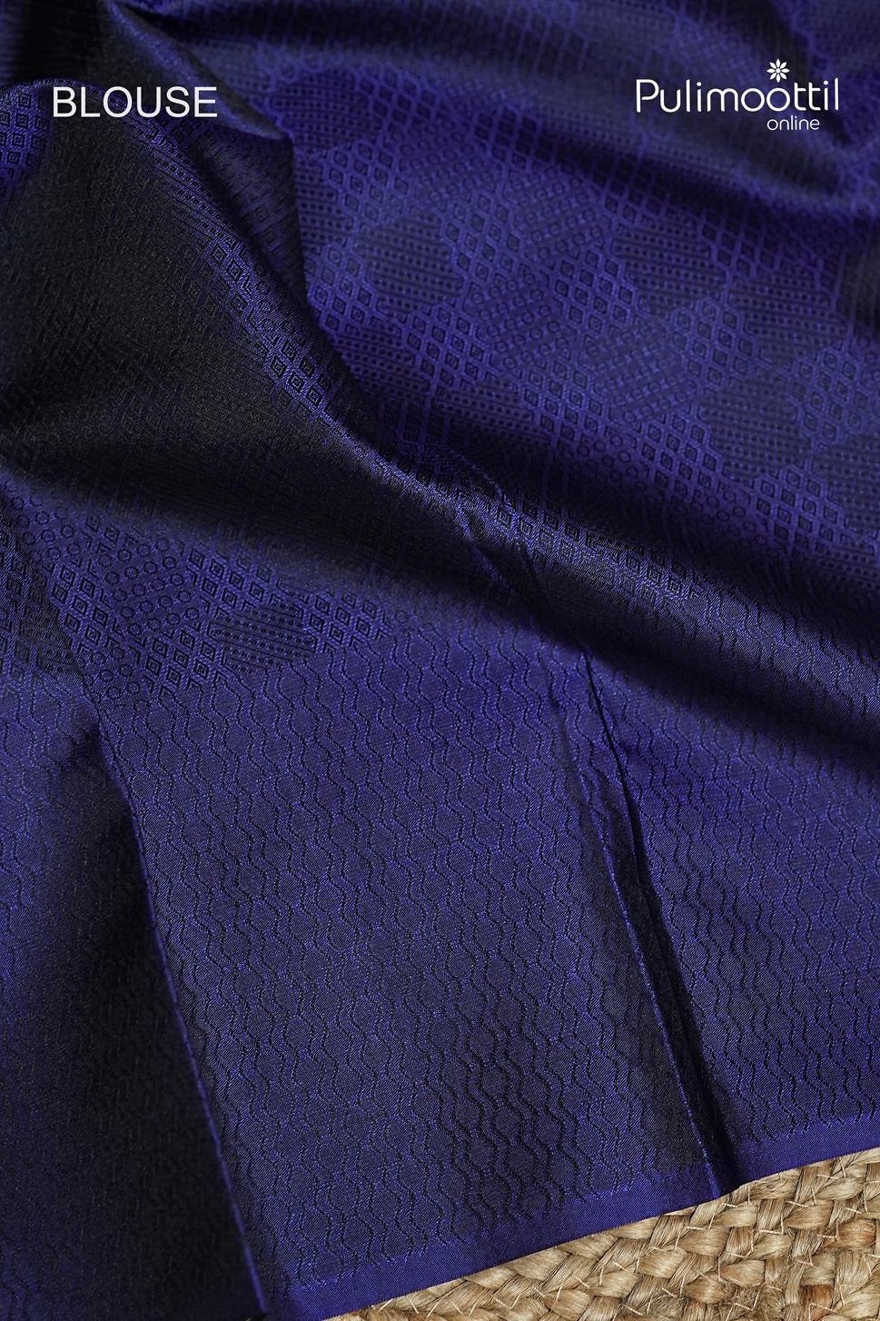 Royal Indigo Colour Kanchipuram Self-Design Saree