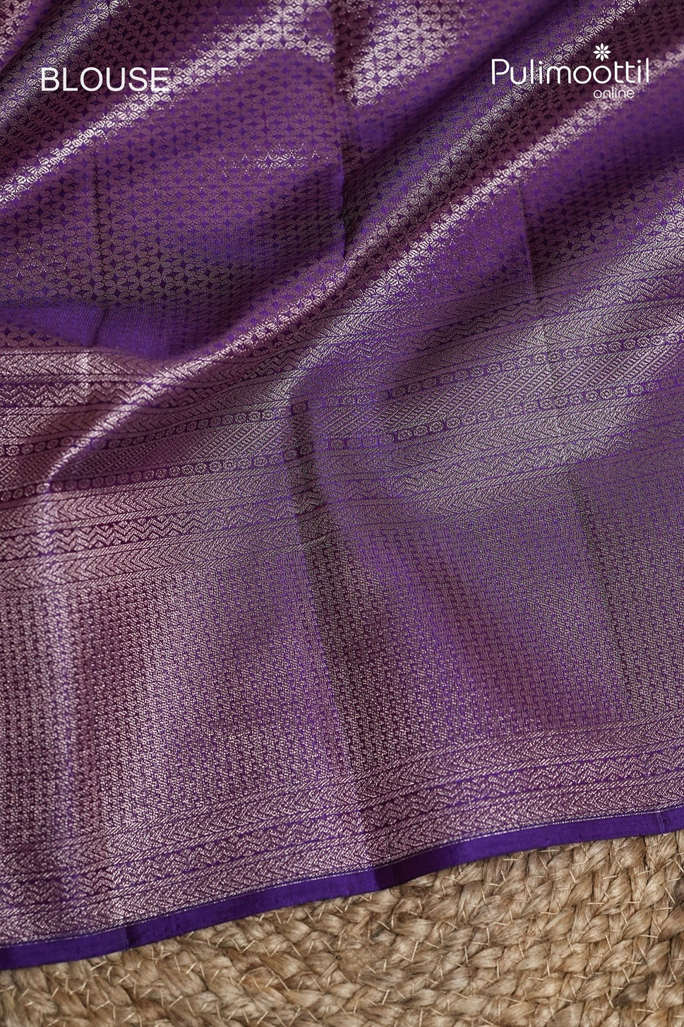 Violet Colour Kanchipuram Brocade Wedding Saree