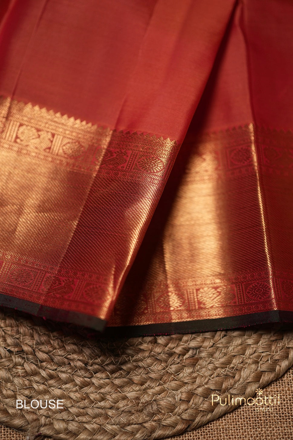 Peach Colour Kanchipuram Brocade Wedding Saree