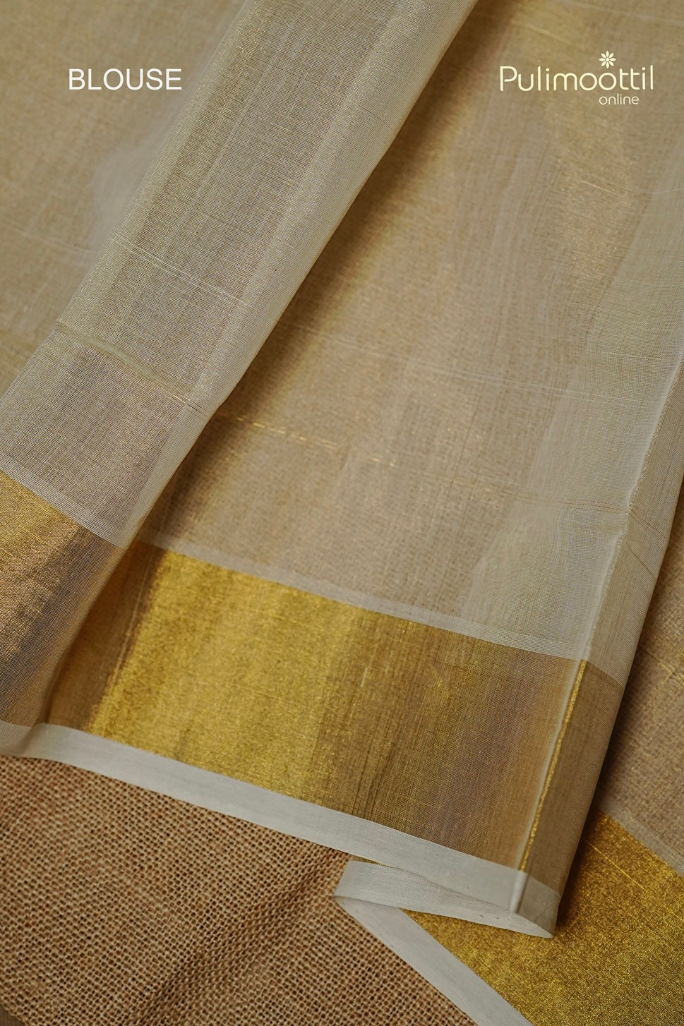 Kerala Traditional Golden Tissue Handloom Set Saree