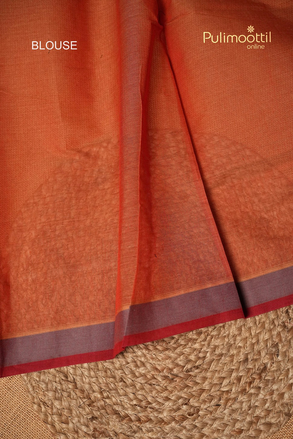 Bird Red Colour Cotton Saree