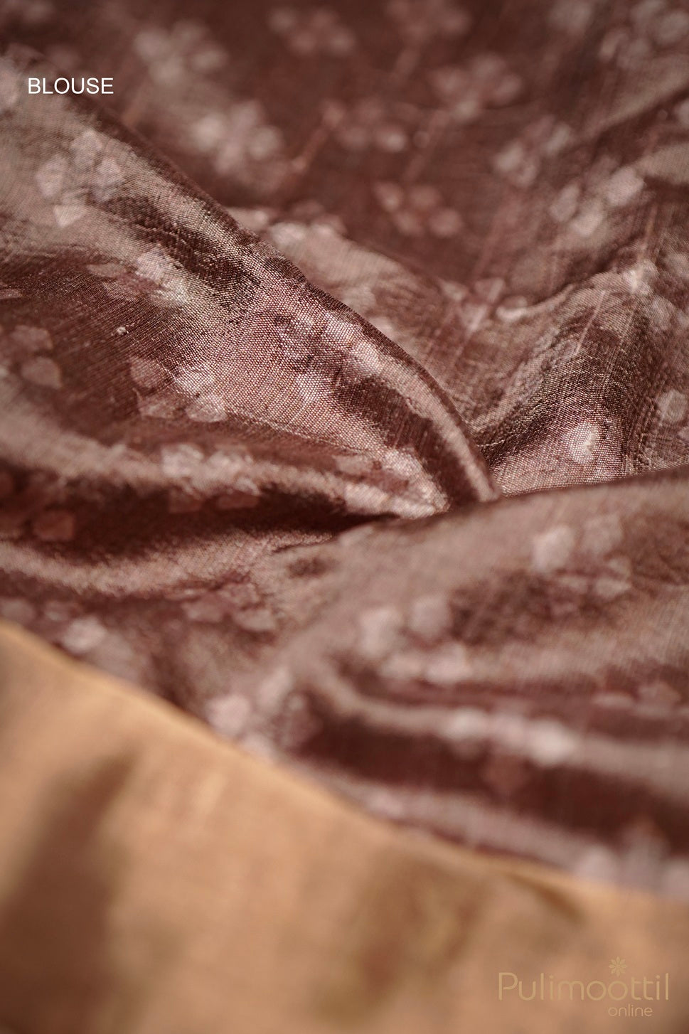 Chickoo Shade Jute Silk Saree.