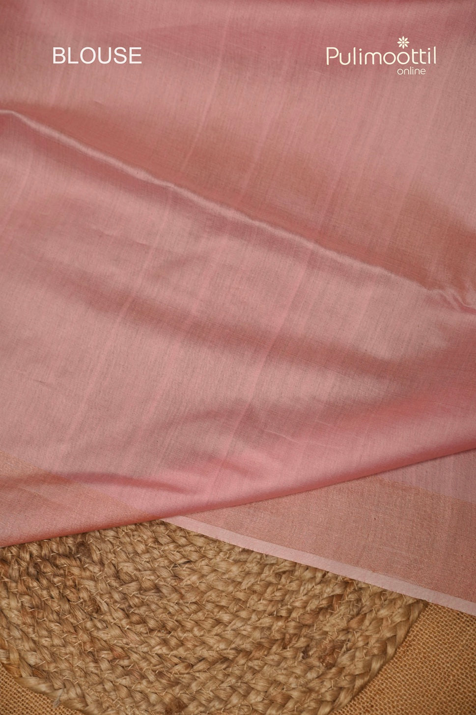 Baby Pink Colour Jute Silk Saree