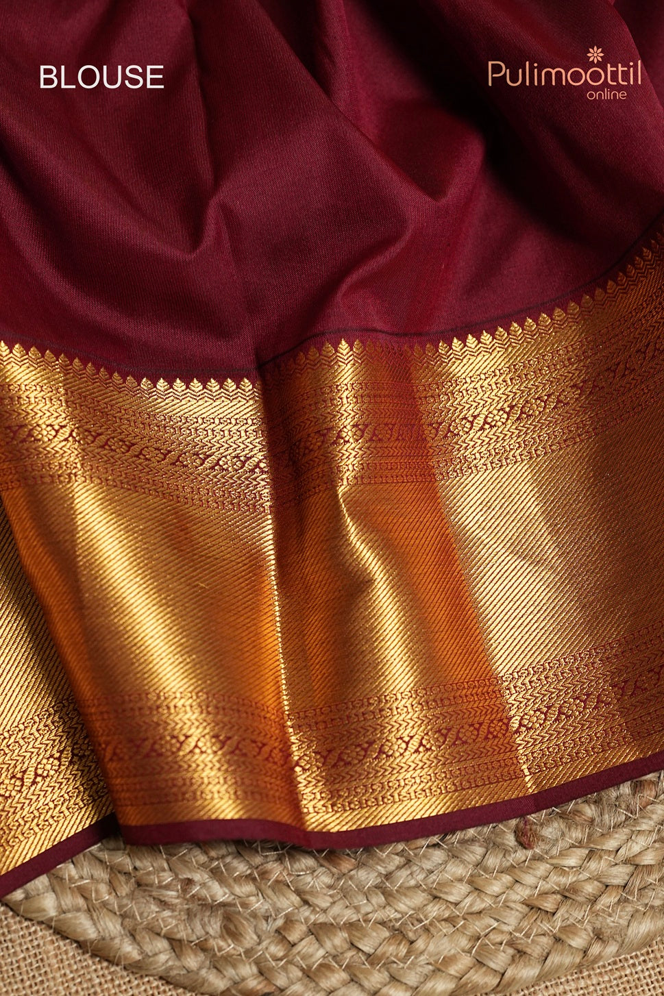 Maroon Colour Kanchipuram Brocade Wedding Saree