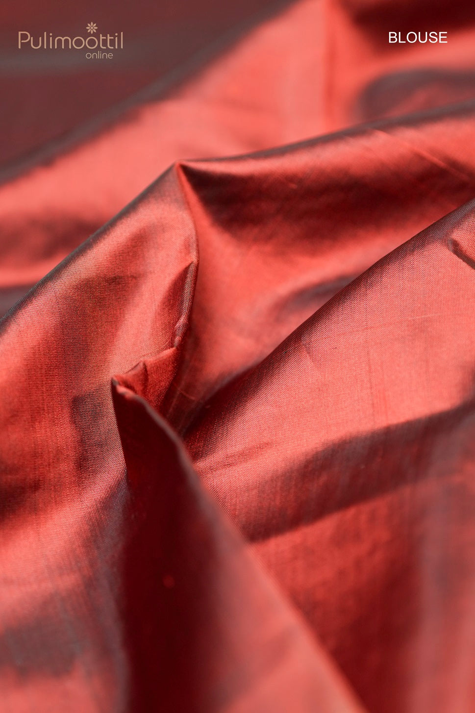 Brick Orange Red Colour Kanchipuram Soft Silk Saree