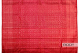 Cherry red color Kanchipuram Wedding saree