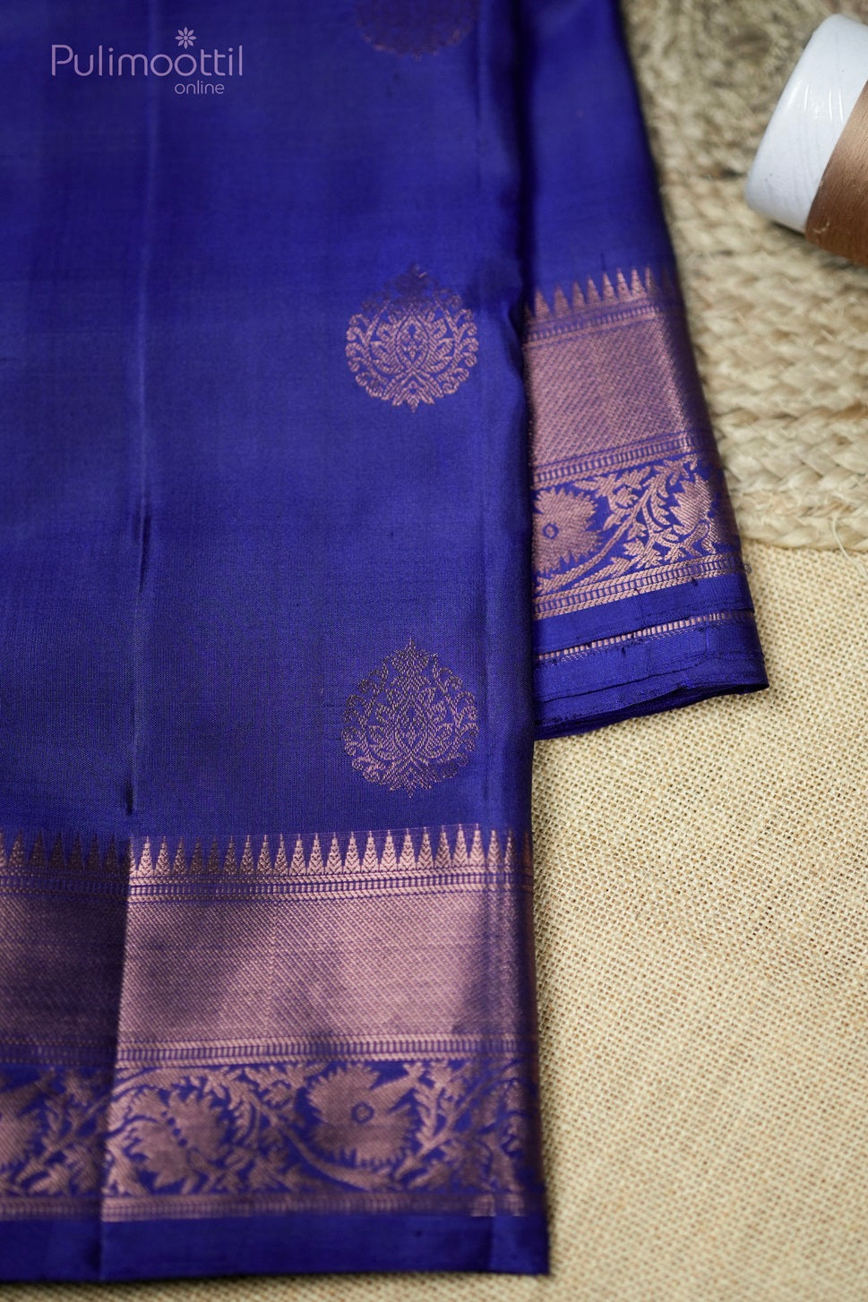 Dark Blue Colour Kanchipuram Soft Silk Saree
