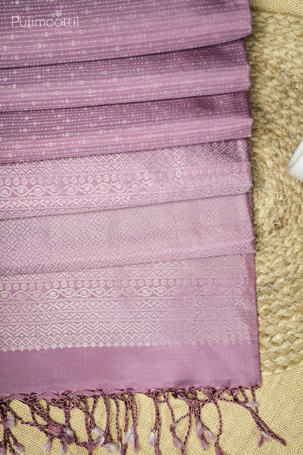 Pastel Onion Shade Kanchipuram Designer Saree