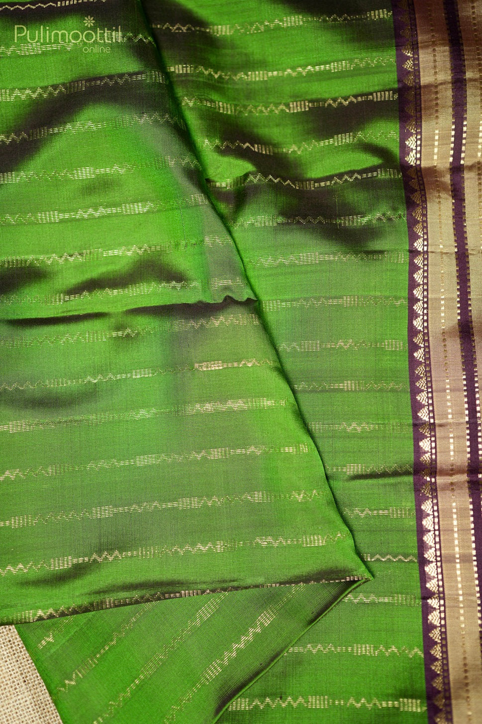 Green and Wine Red Colour Soft Silk Saree.