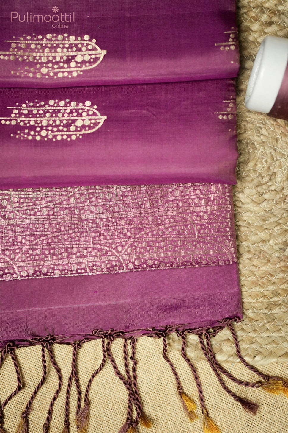 Pastel Violet Colour Kanchipuram Designer Saree