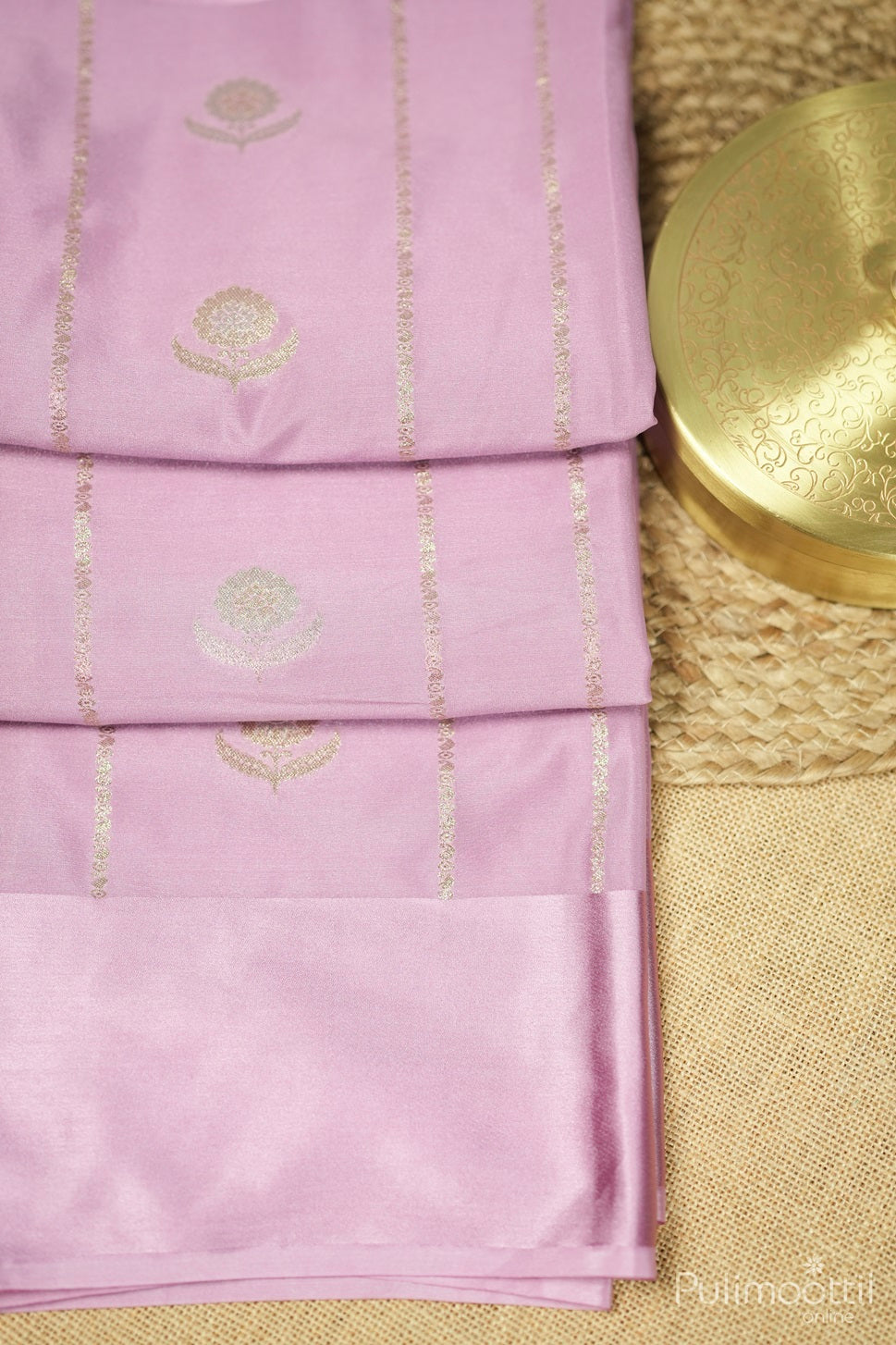 Pastel Lavender Colour Georgette Banarasi Saree
