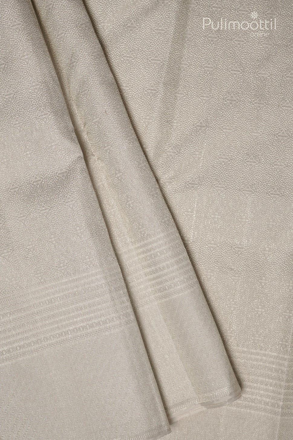 White Colour Kanchipuram Brocade Wedding Saree