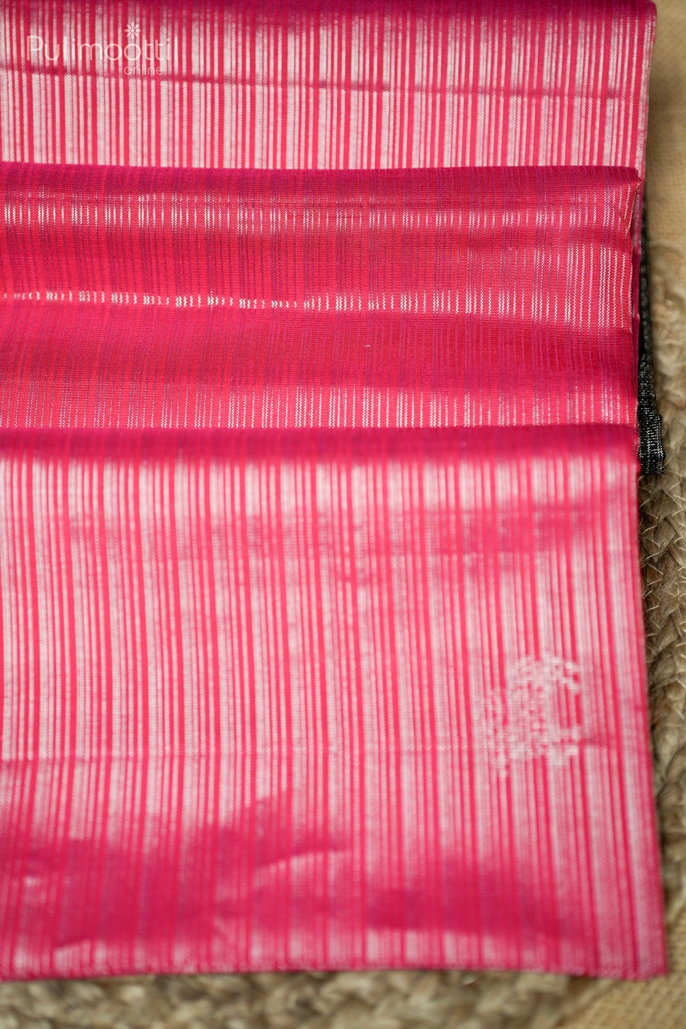 Black and Rani Pink Colour Soft Silk Saree.