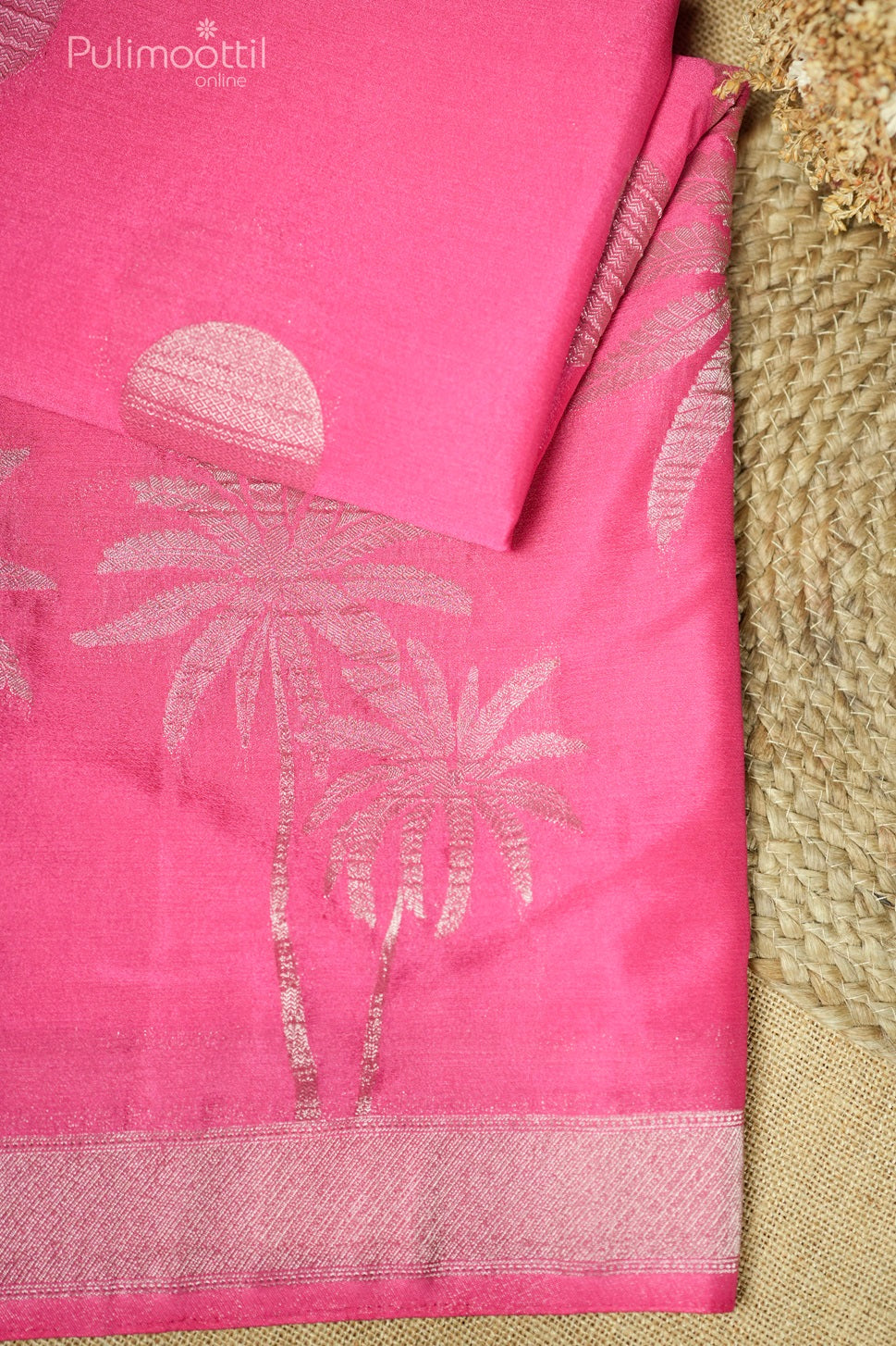 Light Pink Colour Georgette Banarasi Silk Saree