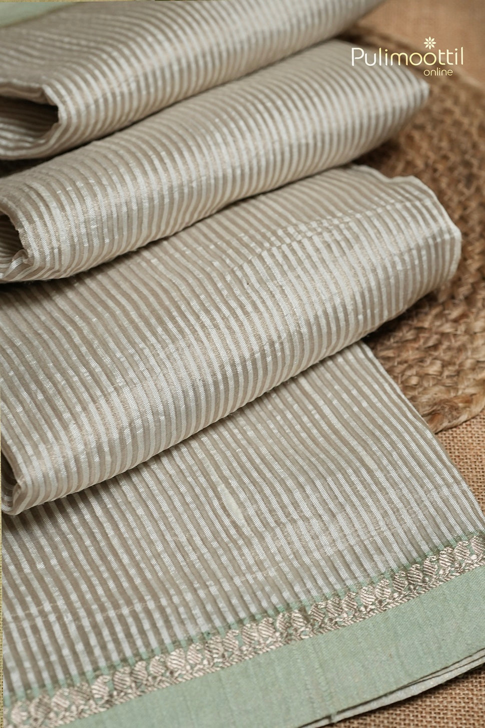 Ivory Colour Tissue Organza Fancy Saree