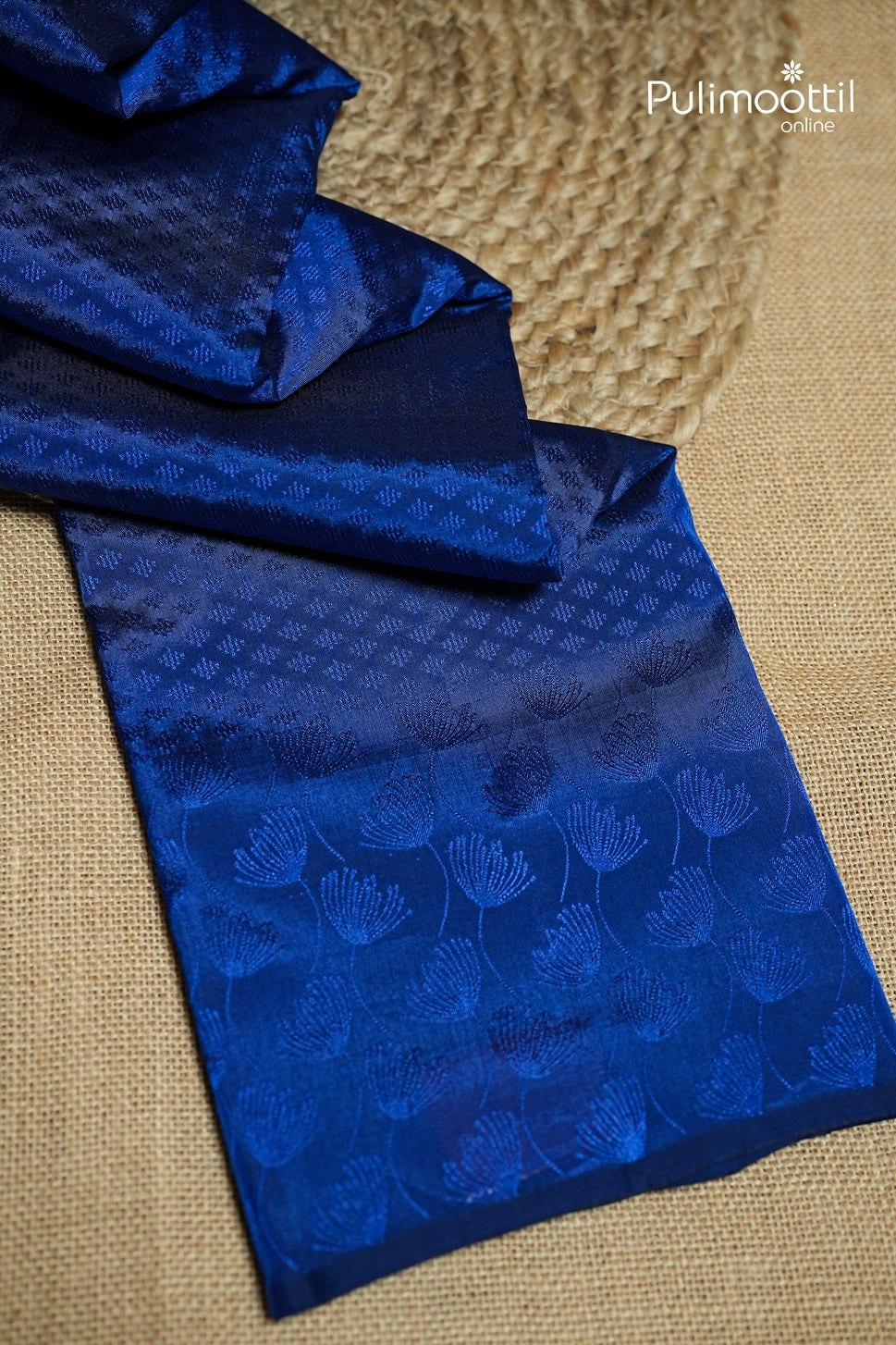 Medium Blue Colour Kanchipuram Self-Design Saree