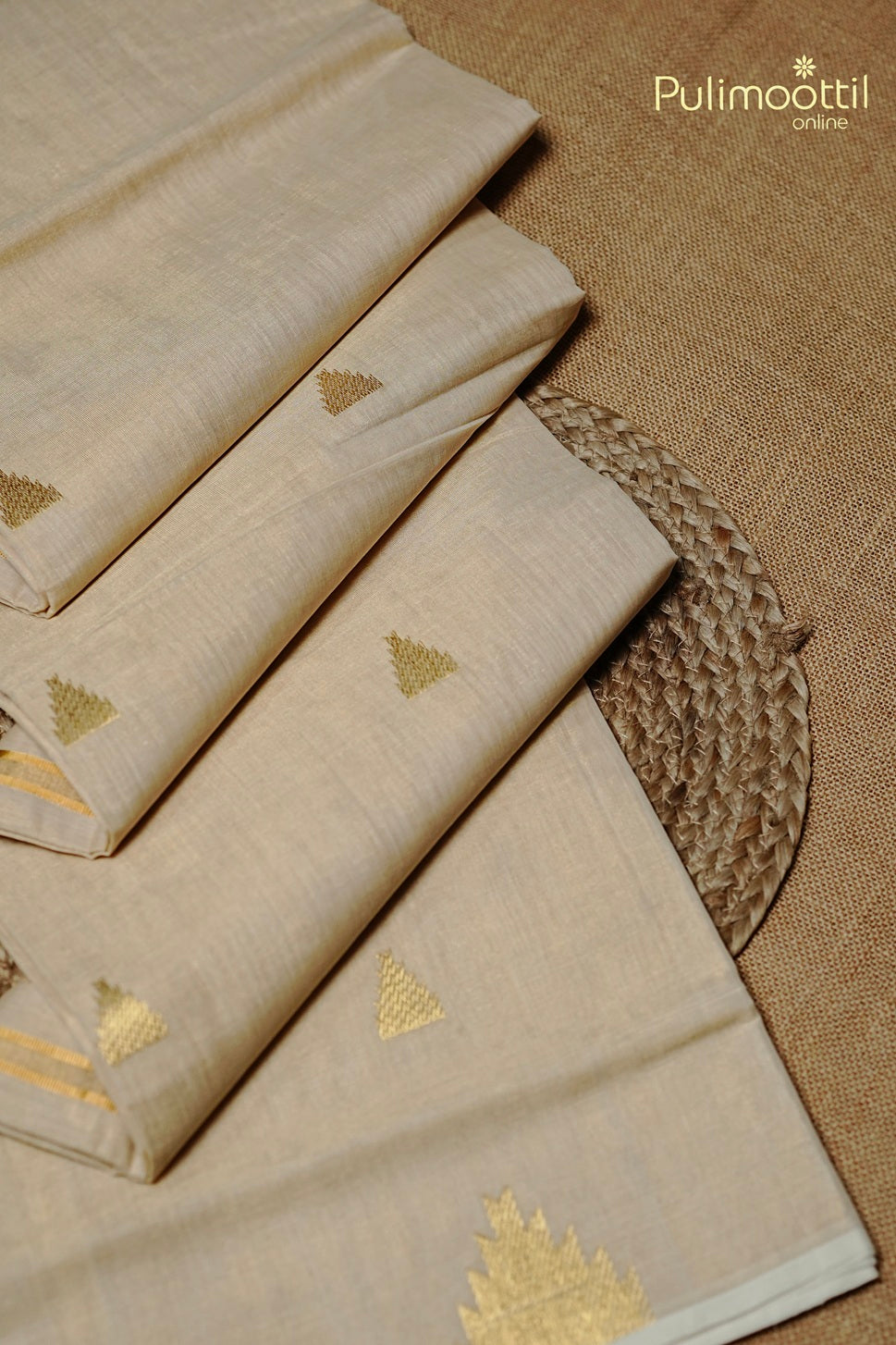 Kerala Traditional Golden Tissue Handloom Set Saree