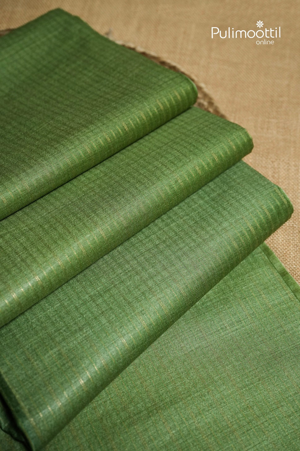 Dark Mint Green Colour Tussar Silk Saree