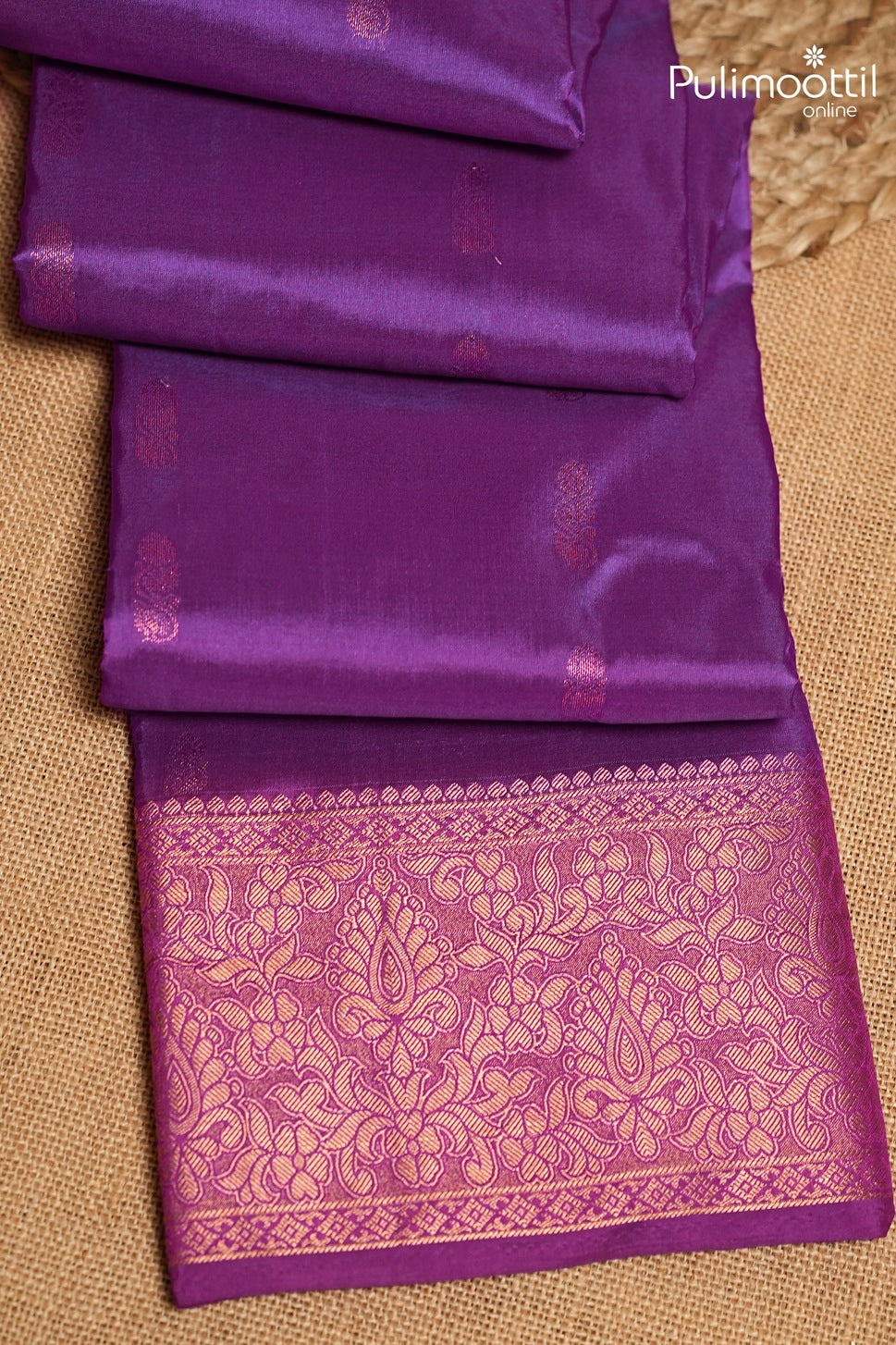 Dark Magenta Colour Kanchipuram Soft Silk Saree