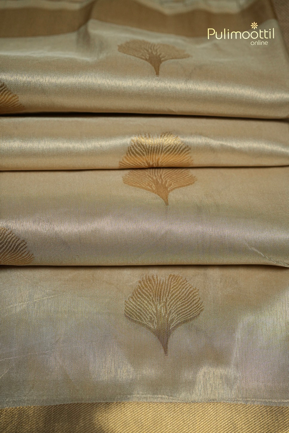 Off White Colour Golden Tissue Traditional Saree