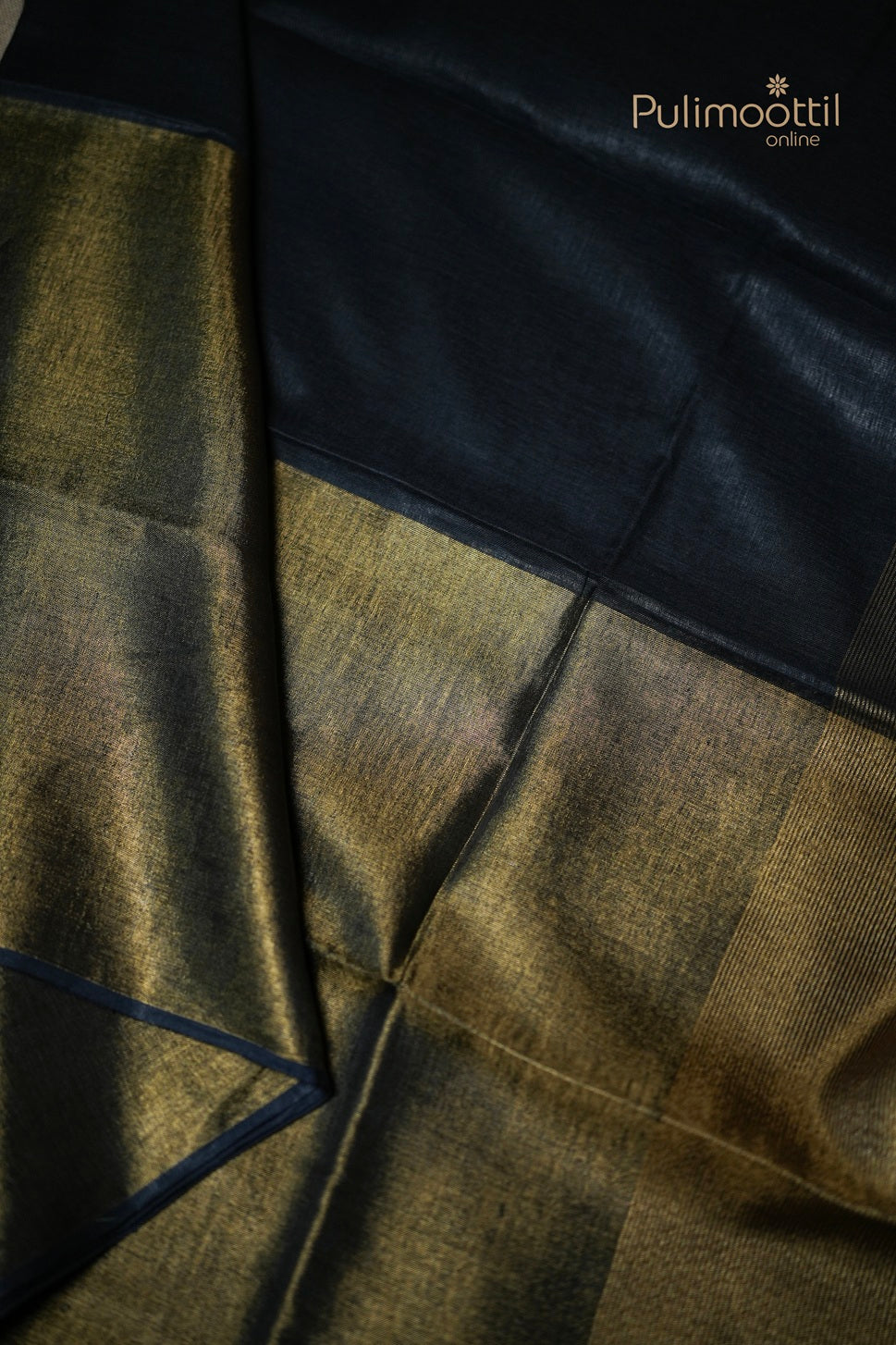 Black Colour Linen Saree