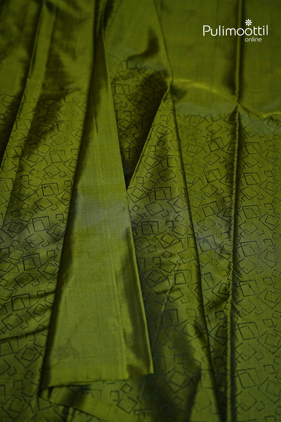 Olive Green Colour Kanchipuram Soft Silk Saree