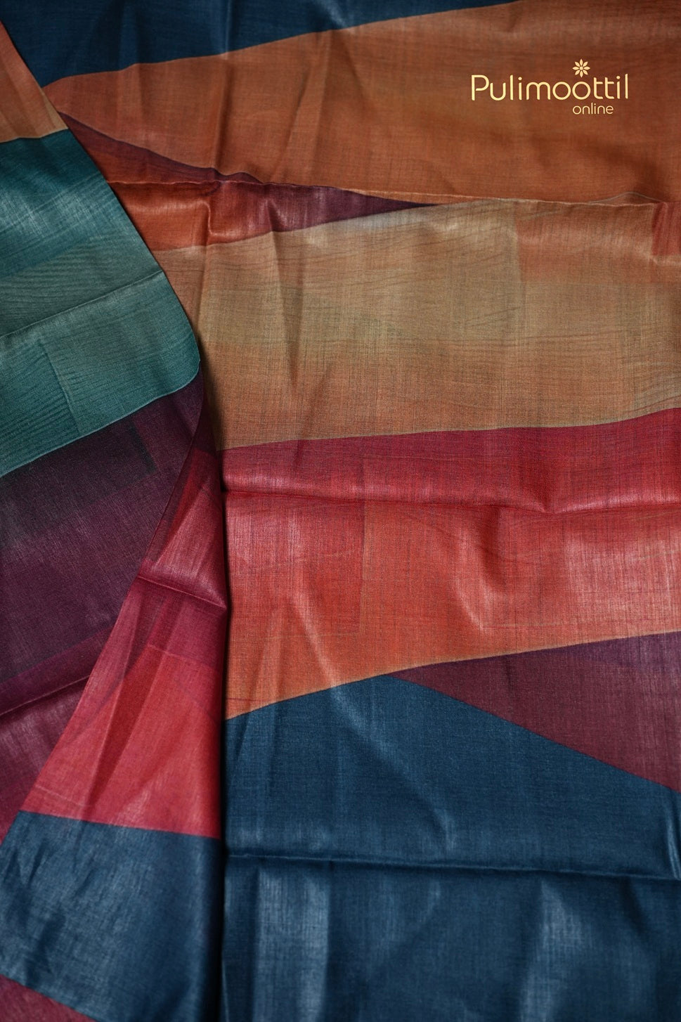 Multicolour Tussar Silk Saree